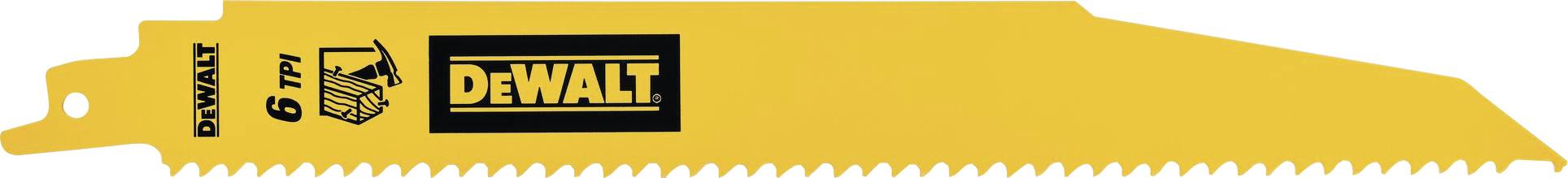 DEWALT DT90381-QZ Saebelsaegeblatt BIM Holz 228mm 6TPI 5 St.