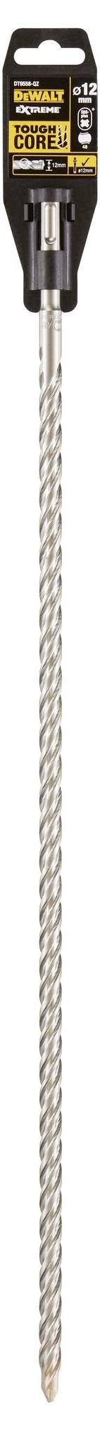 Bohrer mit langem, spiralförmigem Schaft und schwarzem Griff, beschriftet mit 'SDS 20MM'. Geeignet für Betonarbeiten.