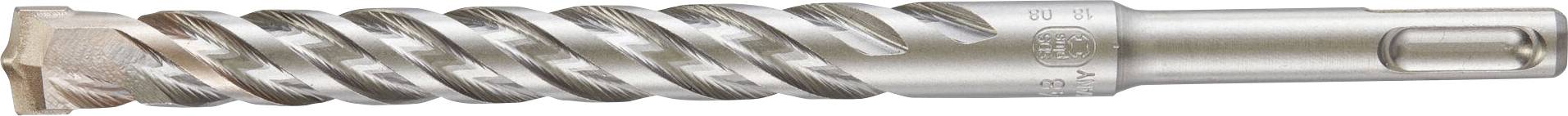 Bohrer aus Metall mit spiralförmigem Design und SDS-Aufnahme. Geeignet für präzises Bohren in Beton.