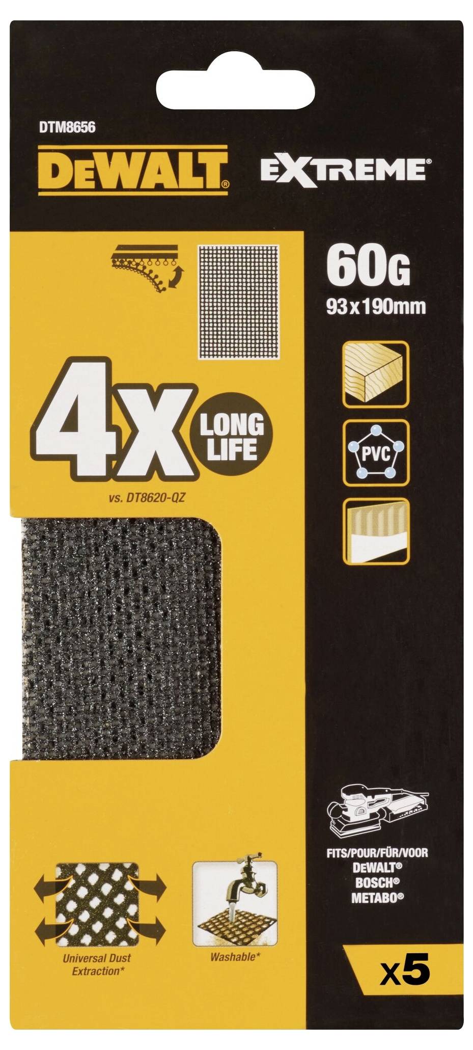 DEWALT DTM8656-QZ Schleifgitter 5St.