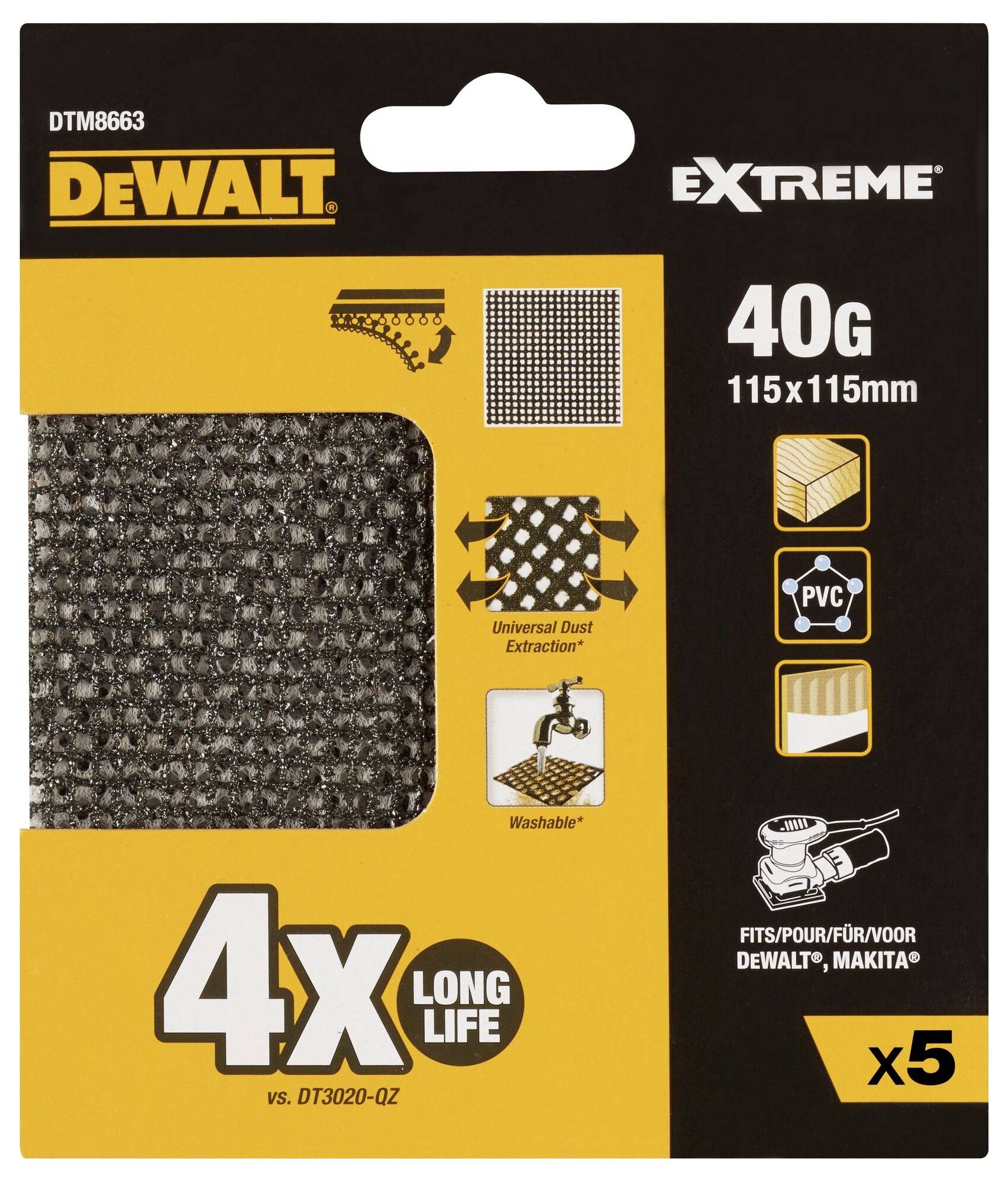 DEWALT DTM8663-QZ Schleifgitter 5St.