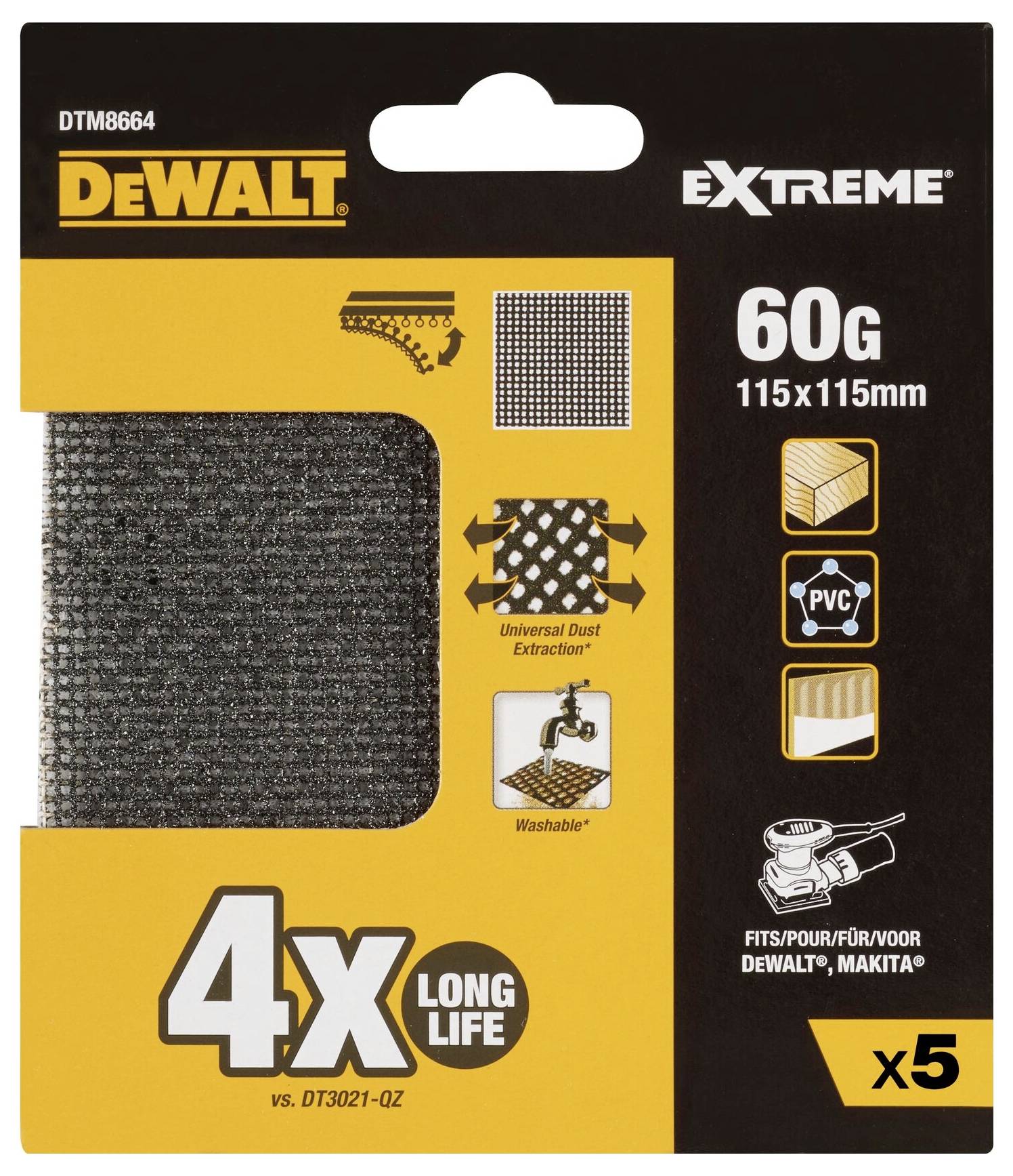 DEWALT DTM8664-QZ Schleifgitter 5 St.