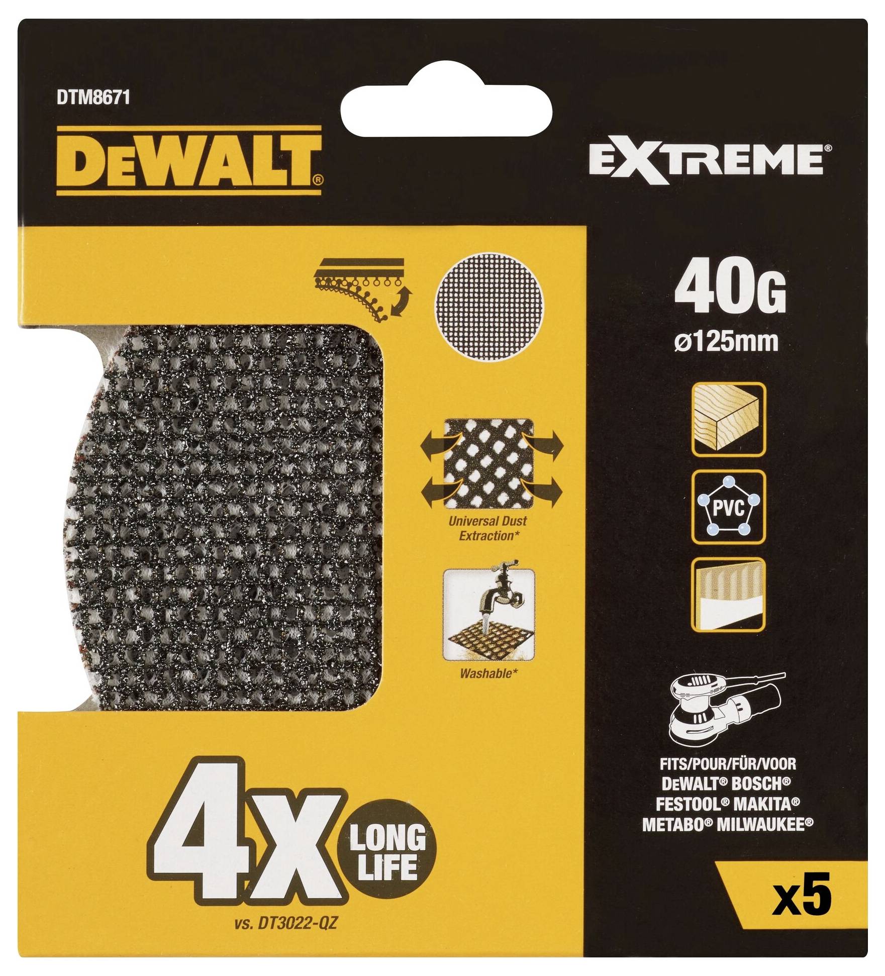 DEWALT DTM8671-QZ Schleifgitter 5St.
