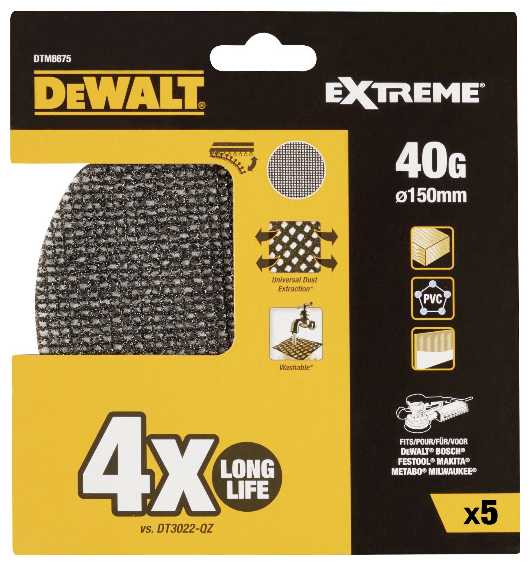 DEWALT DTM8675-QZ Schleifgitter 5 St.