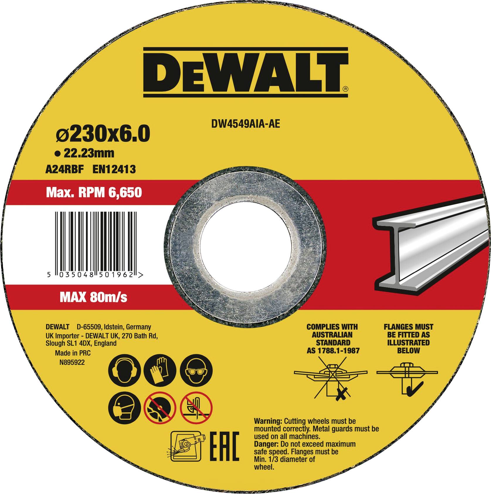 DEWALT DW4549AIA-AE Schruppscheibe