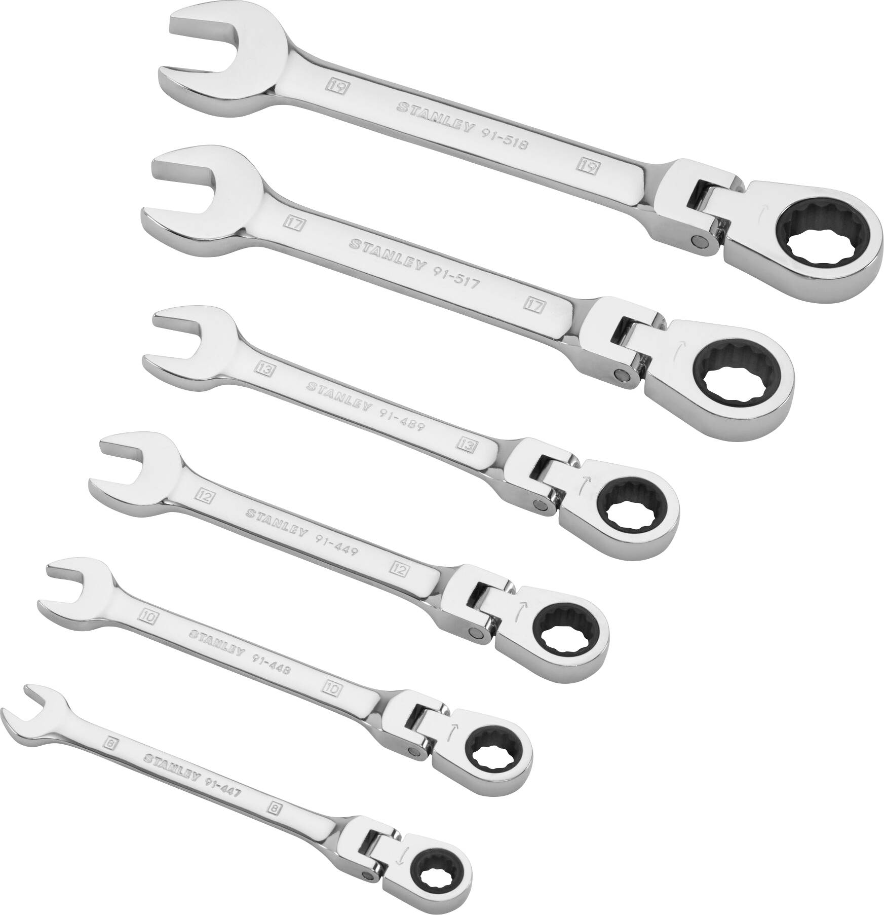 STANLEY 4-91-444 Ring-Maulschlüssel-Satz Schlüsselweite (Metrisch) 8 - 19mm