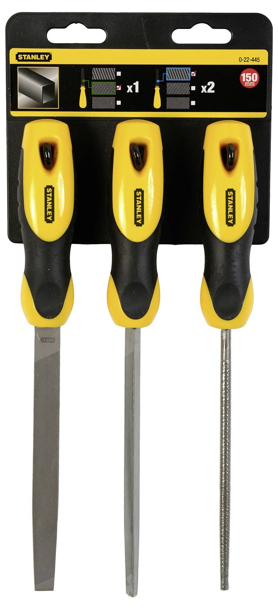 STANLEY 0-22-445 Feilen-Satz Hieb 1, 3-tlg 150 mm 1 St.