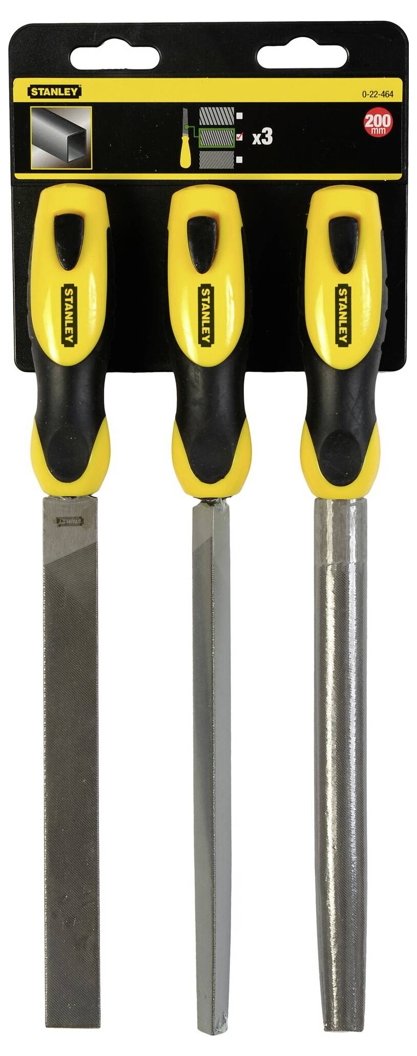 STANLEY 0-22-464 Feilen-Satz Hieb 2, 3-tlg 200mm 3St.