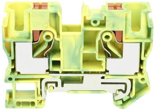 TRU COMPONENTS TC-JPT10-PE Durchgangsklemme 10.2mm Schnellanschluss Polzahl: 2 0.5mm² 10mm² Grün, Gelb