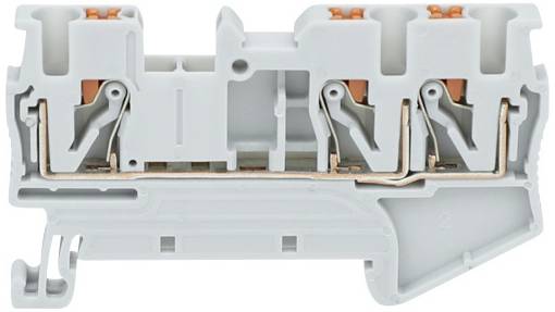 TRU COMPONENTS TC-JPT4-TW Grey Durchgangsklemme 6.2mm Schnellanschluss 0.2mm² 4mm² Grau