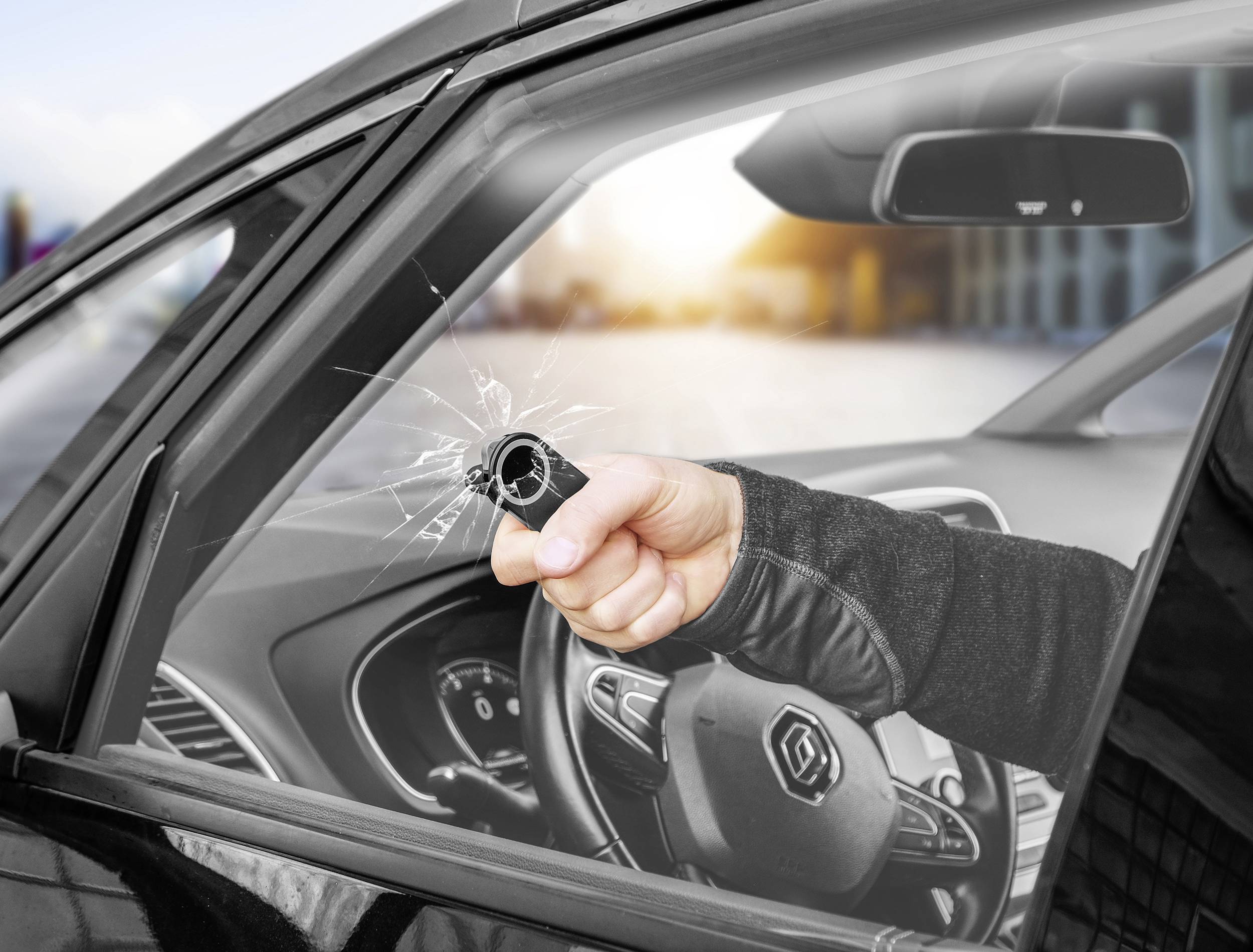 Eufab Nothammer und Gurtschneider Lüftungsgitter Handy-Kfz-Halterung