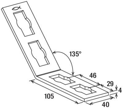 Fischer PFAF 4/135° zl Verbindungselement 105mm 542713 20 St. (L x B) 105mm x 40mm