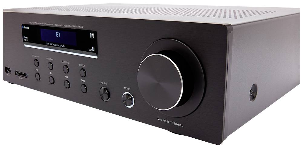 Aiwa AMU-120BT Stereo-Verstärker 2x60 W Schwarz Bluetooth®, Lautsprecher A/B-Schaltung, USB
