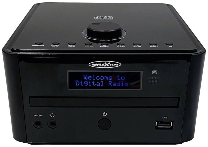 Reflexion HIF79DAB Stereoanlage DAB+, UKW, MP3, CD, AUX, USB, Bluetooth®, Inkl. Fernbedienung, Inkl. Lautsprecherbox Schwarz