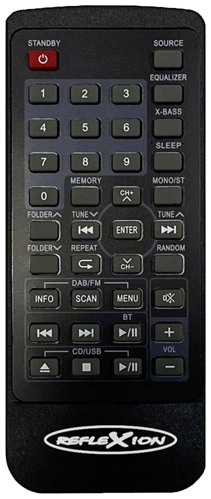 Reflexion HIF79DAB Stereoanlage DAB+, UKW, MP3, CD, AUX, USB, Bluetooth®, Inkl. Fernbedienung, Inkl