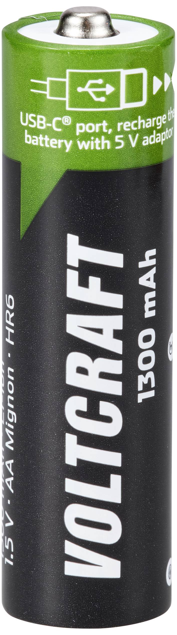 VOLTCRAFT VC-AA1300USB USB-C® Akku Li-Ion 1300 mAh 1.5 V 4 St.