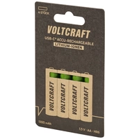 VOLTCRAFT VC-AA1300USB USB-C® Akku Li-Ion 1300 mAh 1.5V 4St. VOLTCRAFT VC-AA1300USB USB-C® Akku Li-Ion 1300 mAh 1.5V 4St.