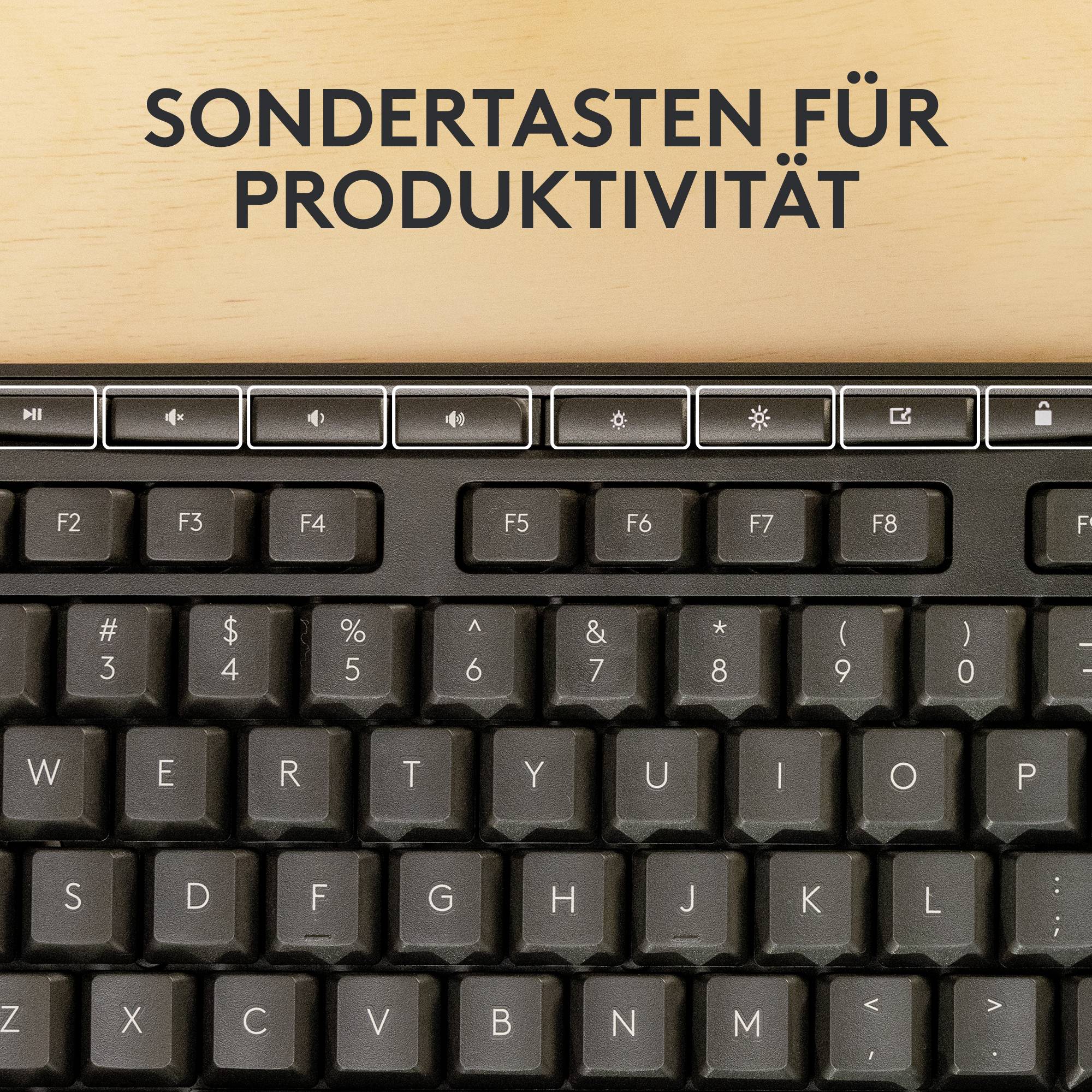 Logitech MK370 Combo for Business Bluetooth® Tastatur, Maus-Set Spritzwassergeschützt, Geräuscharme Tasten Deutsch, QWERTZ Schwarz