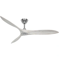 CasaFan ECO AIRSCREW 152 BN-BW Deckenventilator 28W (Ø x H) 1520mm x 275mm Chrom mit Fernbedienung, Winterbetrieb CasaFan ECO AIRSCREW 152 BN-BW Deckenventilator 28W (Ø x H) 1520mm x 275mm Chrom mit Fernbedienung, Winterbetrieb