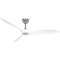 CasaFan ECO AIRSCREW 152 BN-MW Deckenventilator 28W (Ø x H) 1520mm x 275mm Chrom mit Fernbedienung, Winterbetrieb CasaFan ECO AIRSCREW 152 BN-MW Deckenventilator 28W (Ø x H) 1520mm x 275mm Chrom mit Fernbedienung, Winterbetrieb