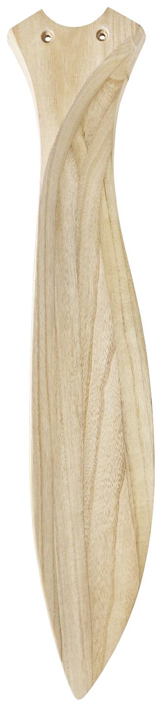 Ein hölzerner Schuhlöffel mit glatter Oberfläche und eleganter Form. Ideal zum einfachen Anziehen von Schuhen.