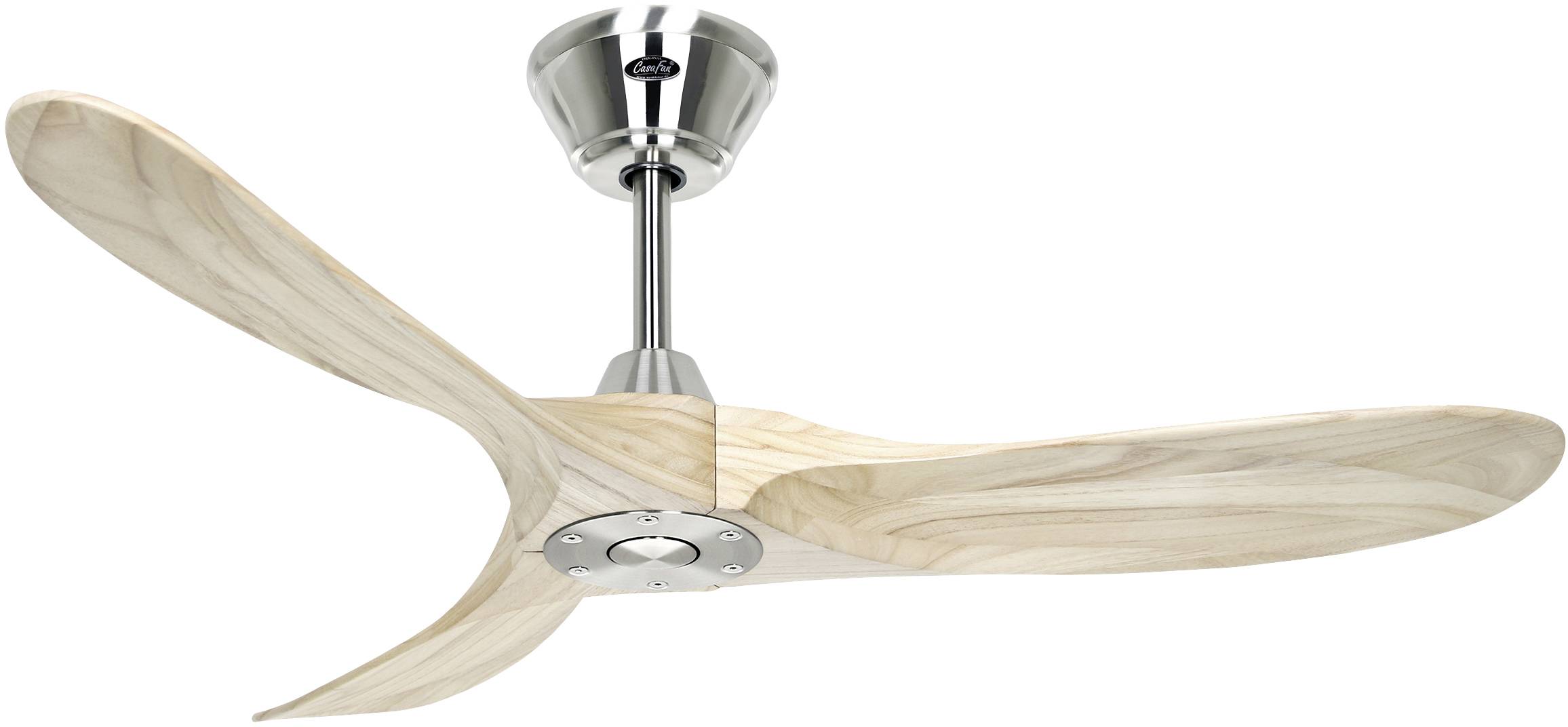 CasaFan ECO GENUINO 122 BN-NT Deckenventilator 11.3W (Ø x H) 1220mm x 280mm Chrom mit Fernbedienung, Winterbetrieb