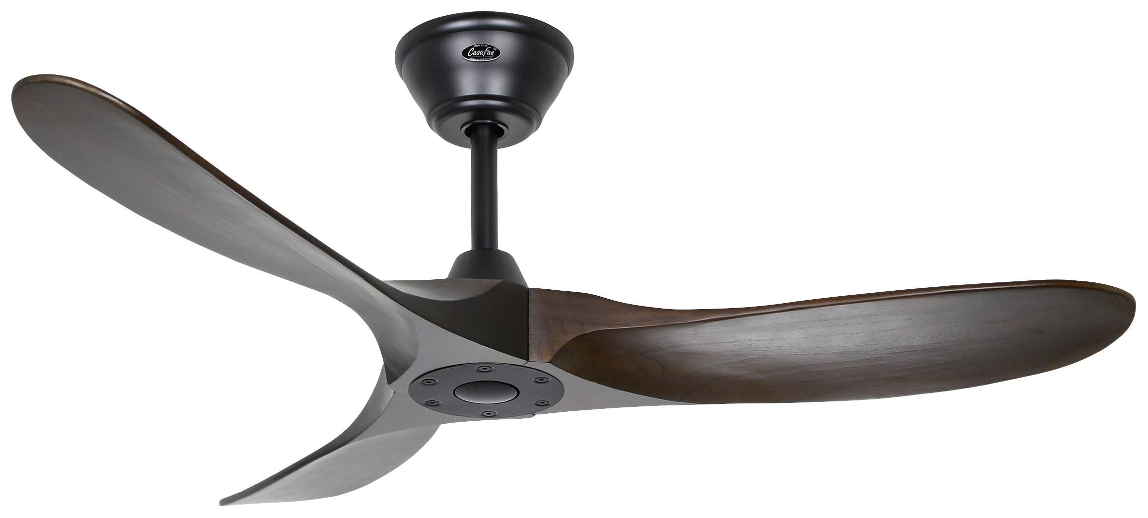 CasaFan ECO GENUINO 122 MS-NB Deckenventilator 11.3W (Ø x H) 1220mm x 280mm Schwarz (matt) mit Fernbedienung, Winterbetrieb