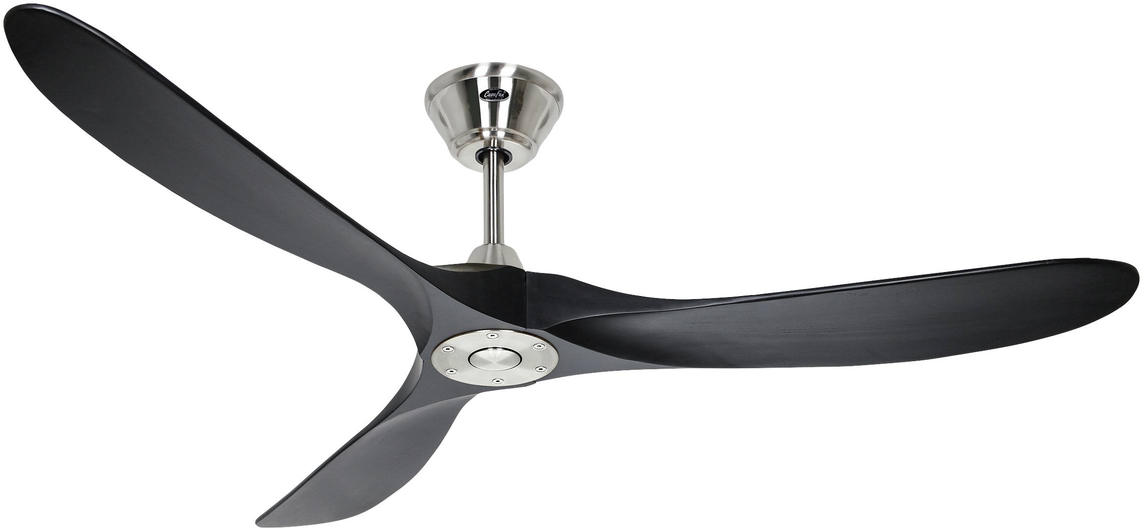 CasaFan ECO GENUINO 152 BN-MS Deckenventilator 16.6W (Ø x H) 1520mm x 285mm Chrom mit Fernbedienung, Winterbetrieb