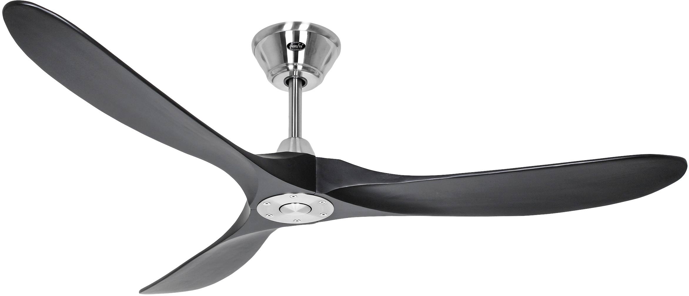 CasaFan ECO GENUINO 152 BN-MS Deckenventilator 16.6W (Ø x H) 1520mm x 285mm Chrom mit Fernbedienung, Winterbetrieb