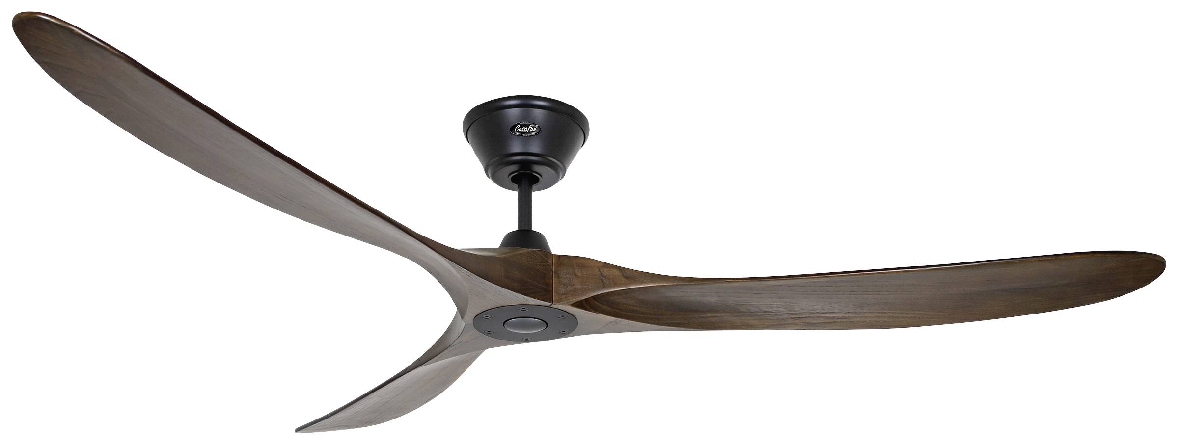 CasaFan ECO GENUINO 180 MS-NB Deckenventilator 30W (Ø x H) 1800mm x 290mm Schwarz (matt) mit Fernbedienung, Winterbetrieb