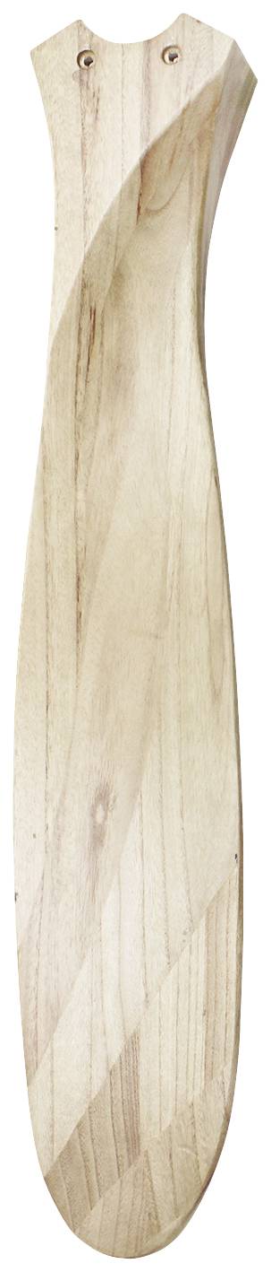 Holz-Küchenspatel mit schmalem Ende und geschwungenem Design, in heller Holzfarbe.