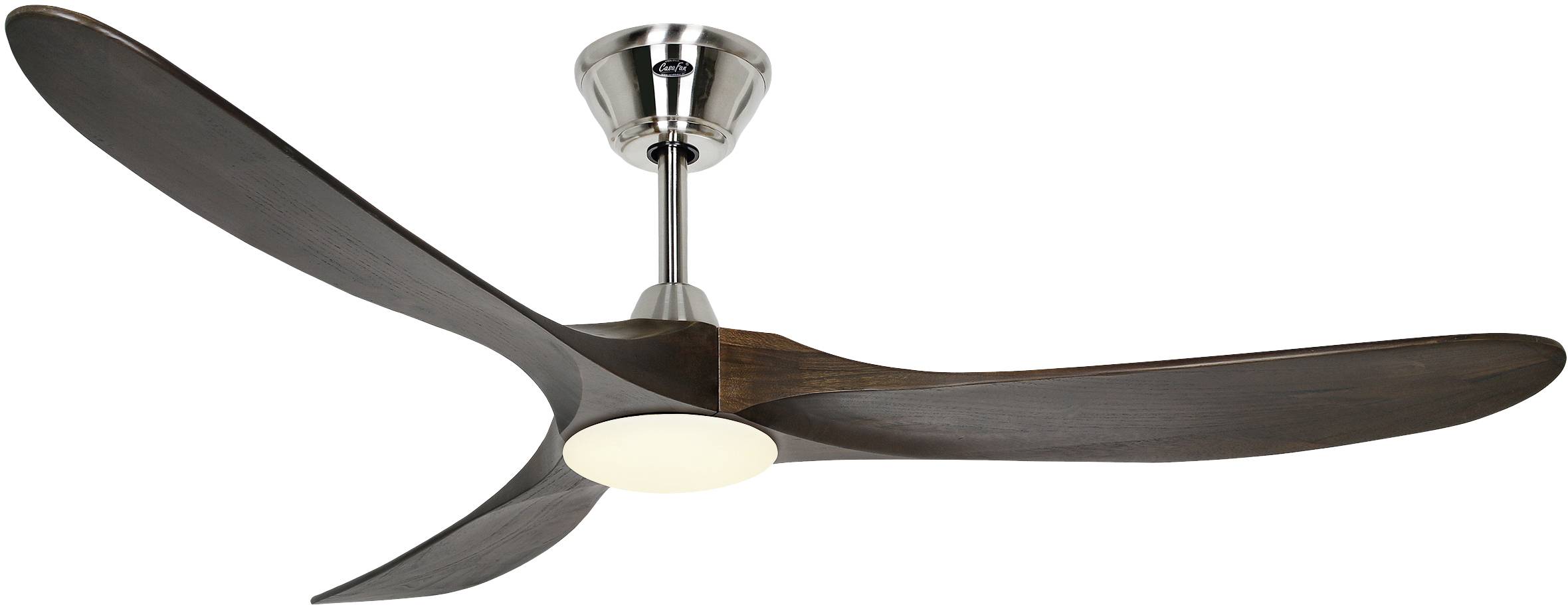 CasaFan ECO GENUINO-L 152 BN-NB Deckenventilator 16.5W (Ø x H) 1520mm x 340mm Chrom mit Fernbedienung, Winterbetrieb