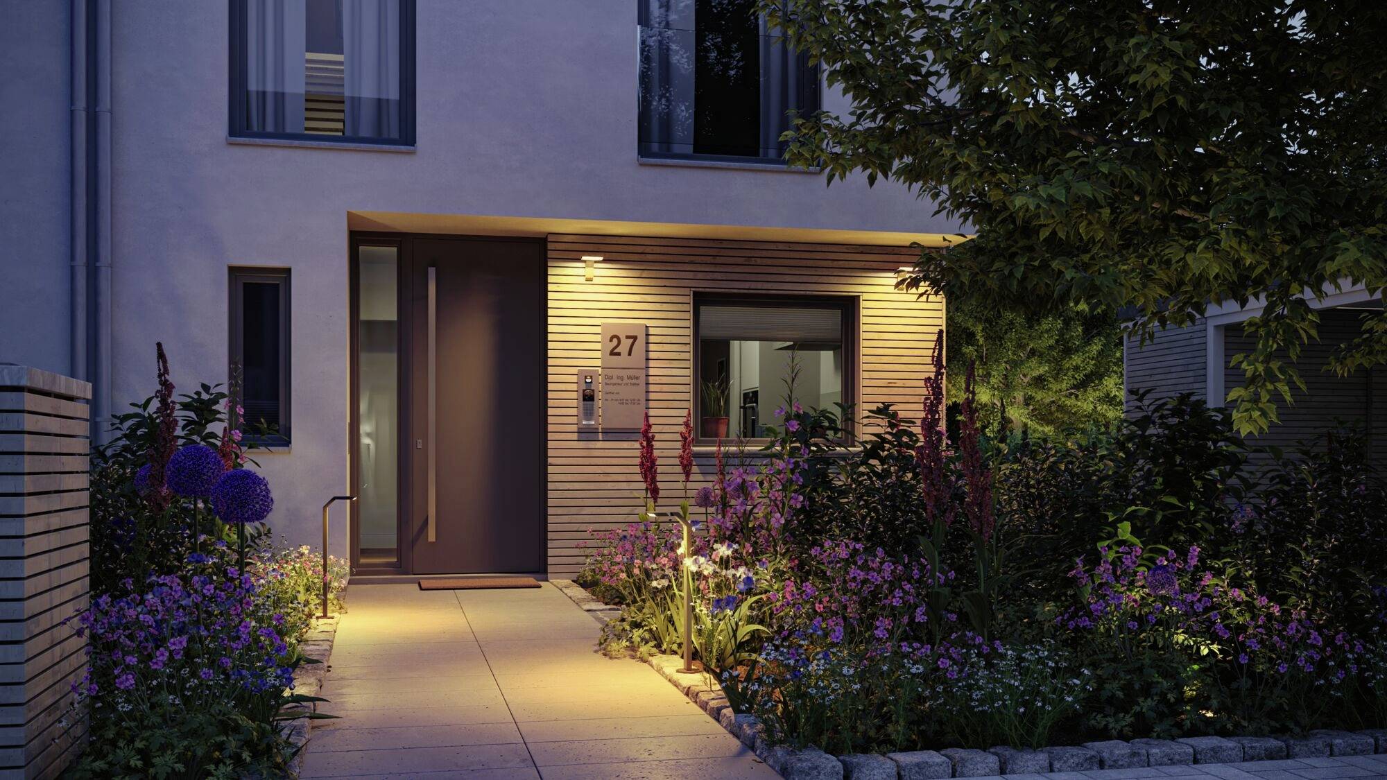 Paulmann 94829 Zerena LED-Pollerleuchte LED 10W Anthrazit