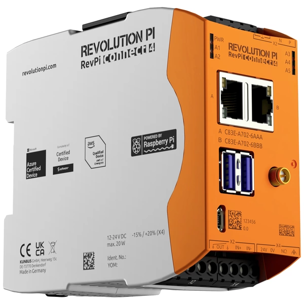 Revolution Pi by Kunbus RevolutionPi Connect 4 PR100379 SPS-Erweiterungsmodul Revolution Pi by Kunbus RevolutionPi Connect 4 PR100379 SPS-Erweiterungsmodul