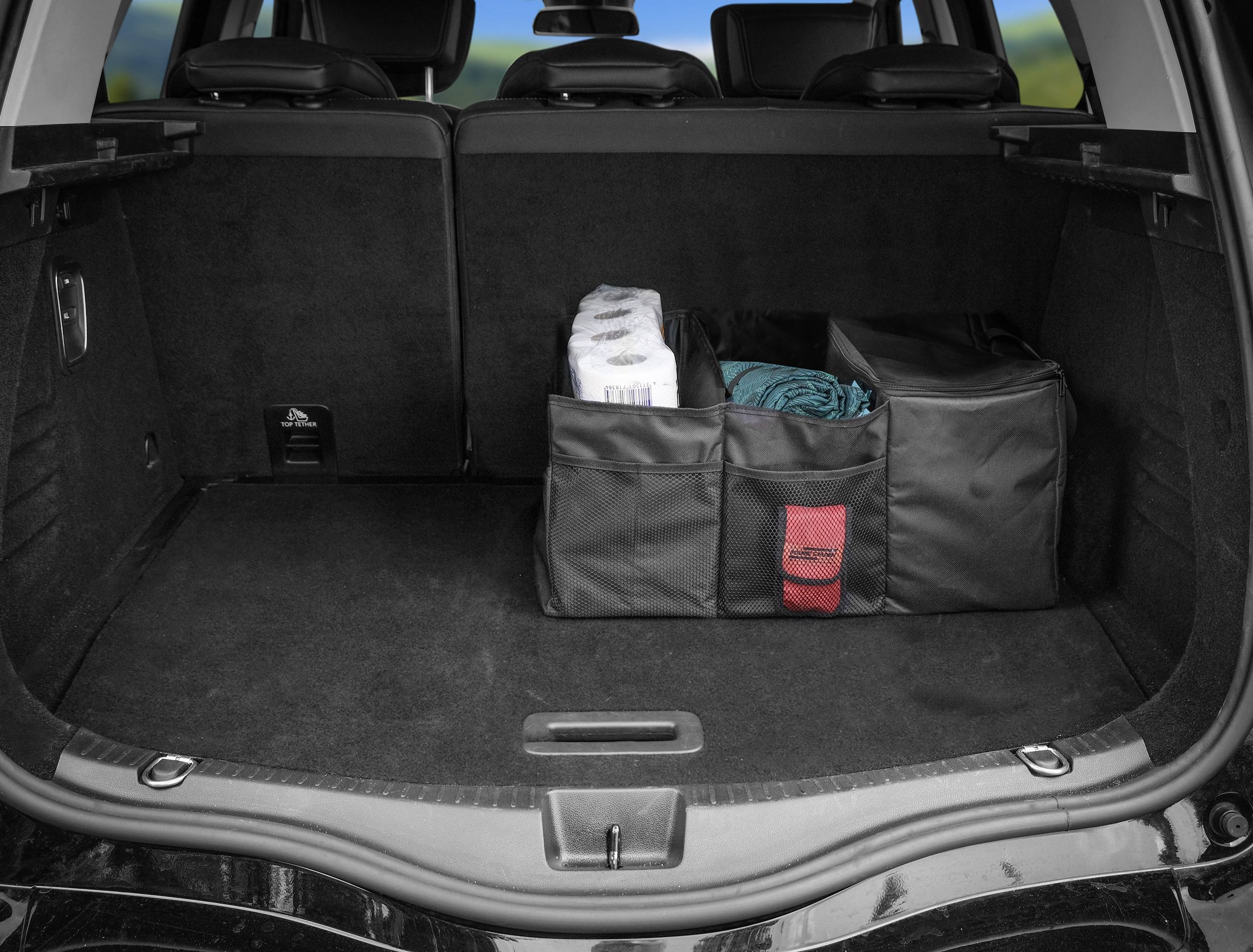 APA 23480 Kofferraumtasche Passend für Modell (Auto) Universal Polyester (L x B x H) 420 x 570 x 275mm Schwarz