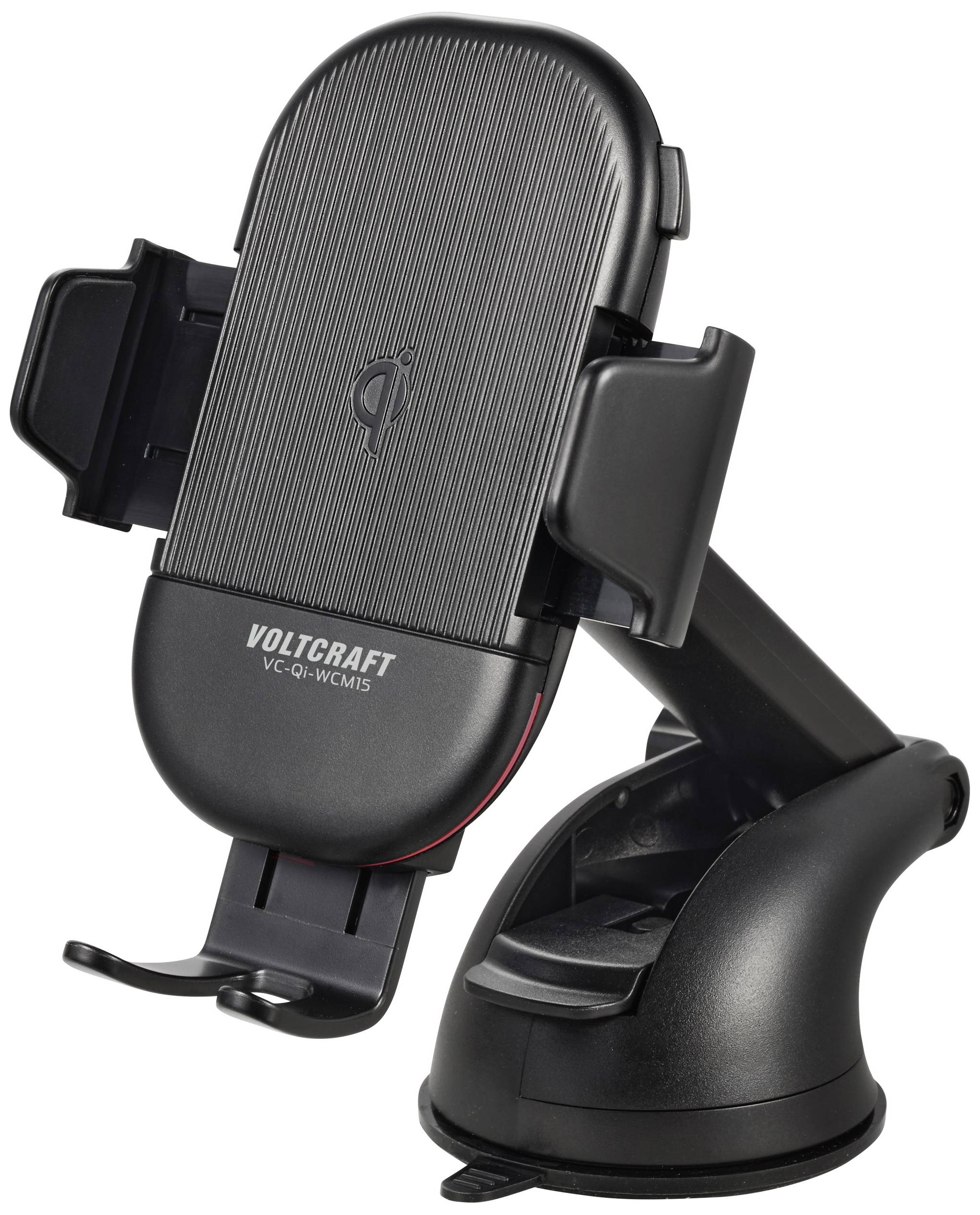 VOLTCRAFT VC-Qi-WCM15 Lüftungsgitter Handy-Kfz-Halterung mit Induktionsladefunktion 55 - 89mm 4 - 6.7 Zoll