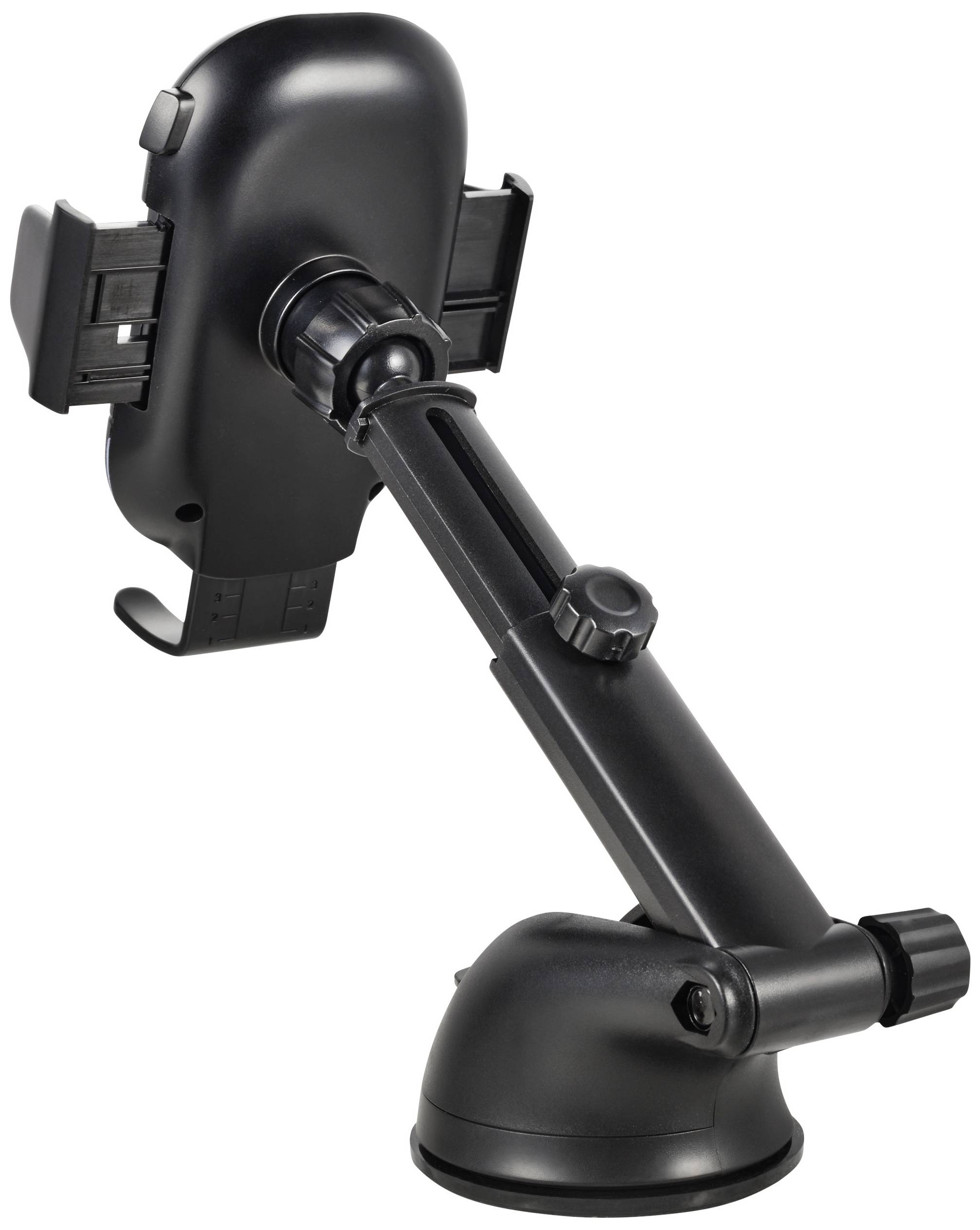 VOLTCRAFT VC-Qi-WCM15 Lüftungsgitter Handy-Kfz-Halterung mit Induktionsladefunktion 55 - 89mm 4 - 6.7 Zoll