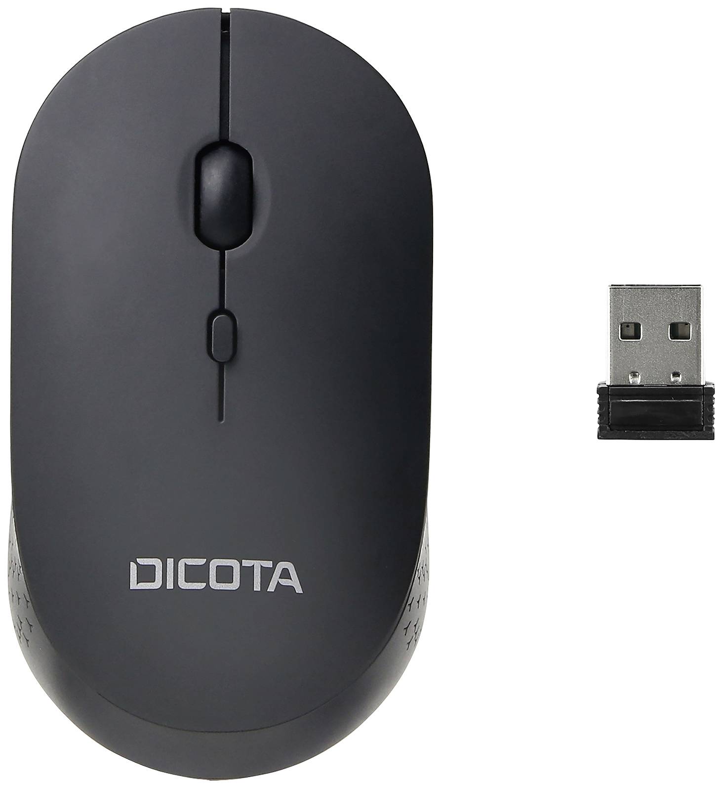 Dicota SILENT V2 Maus Kabellos Optisch Schwarz 3 Tasten 800 dpi, 1200 dpi, 1600 dpi