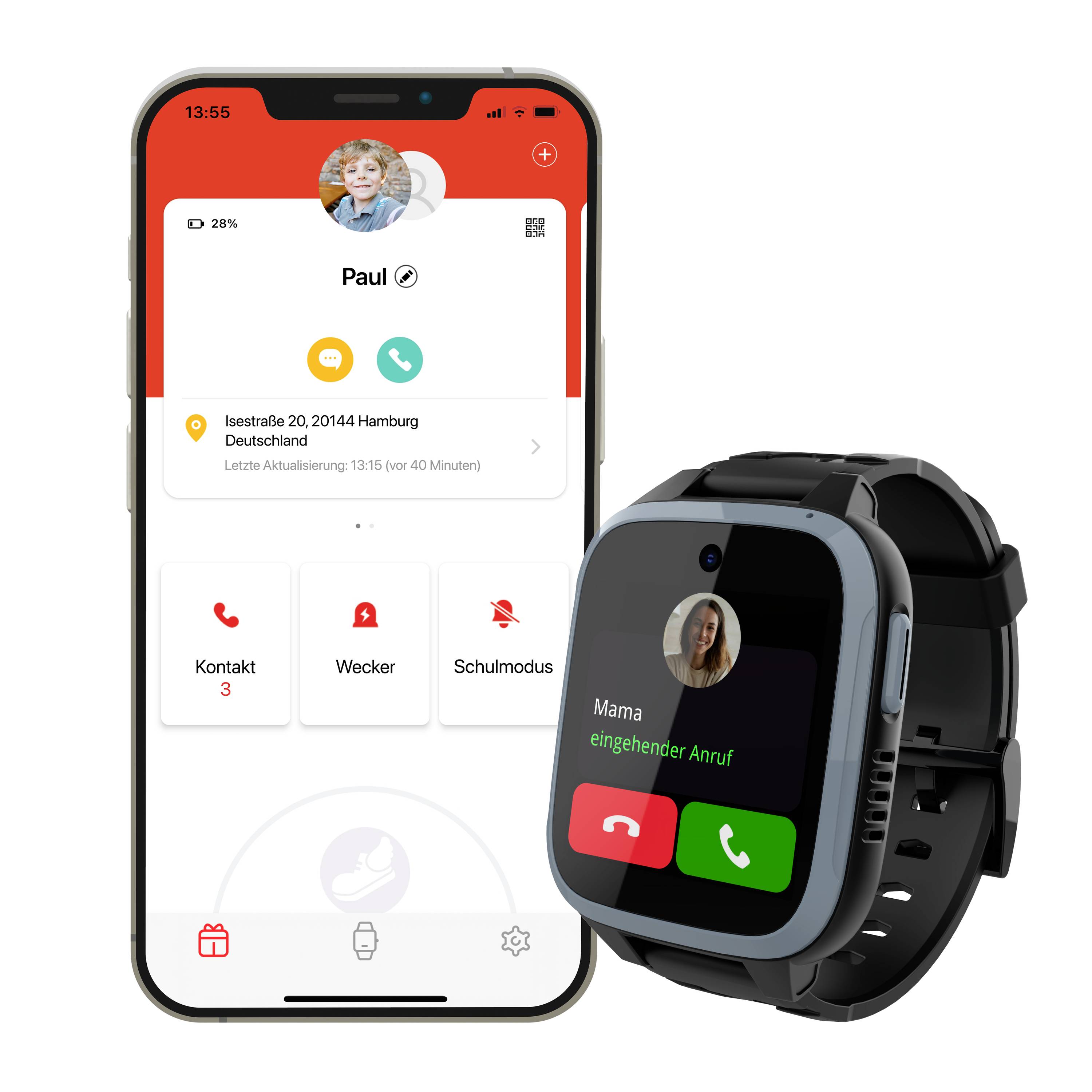 Xplora XGO3 Kinder-Smartwatch Uni Schwarz