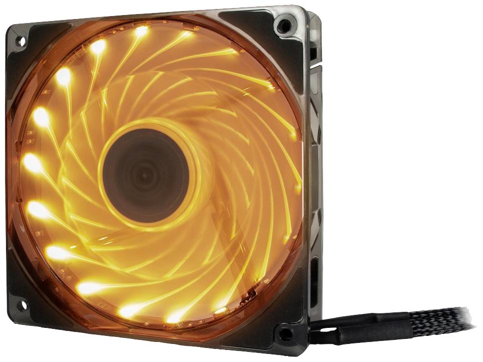 Inter-Tech L12025 PC-Gehäuse-Lüfter RGB (B x H x T) 120 x 120 x 25mm inkl. RGB-Beleuchtungssteuerung
