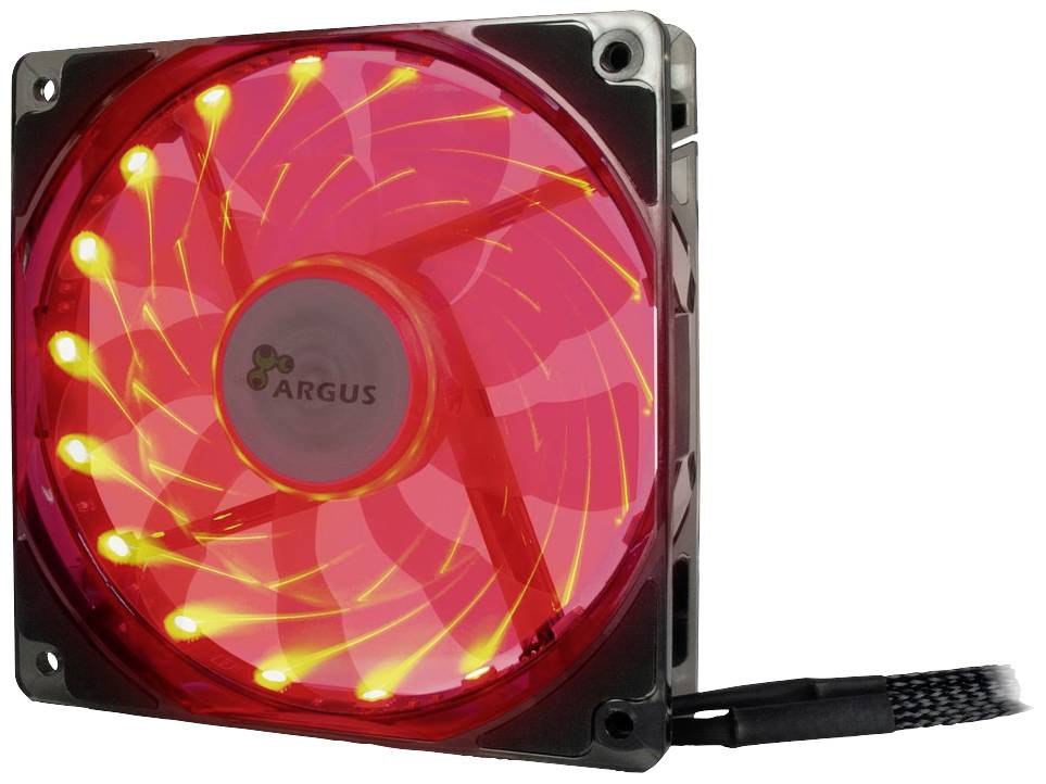 Inter-Tech L12025 PC-Gehäuse-Lüfter RGB (B x H x T) 120 x 120 x 25mm inkl. RGB-Beleuchtungssteuerung