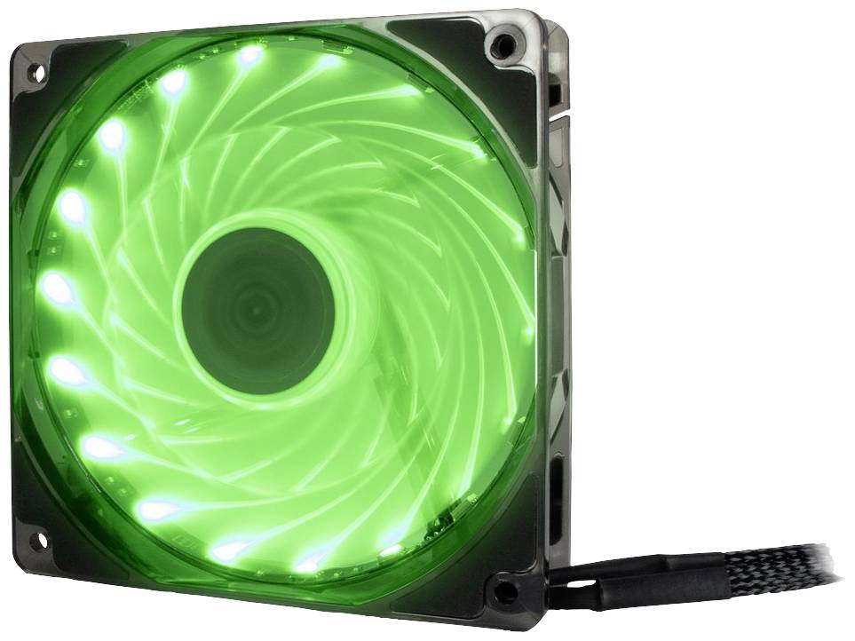 Inter-Tech L12025 PC-Gehäuse-Lüfter RGB (B x H x T) 120 x 120 x 25mm inkl. RGB-Beleuchtungssteuerung