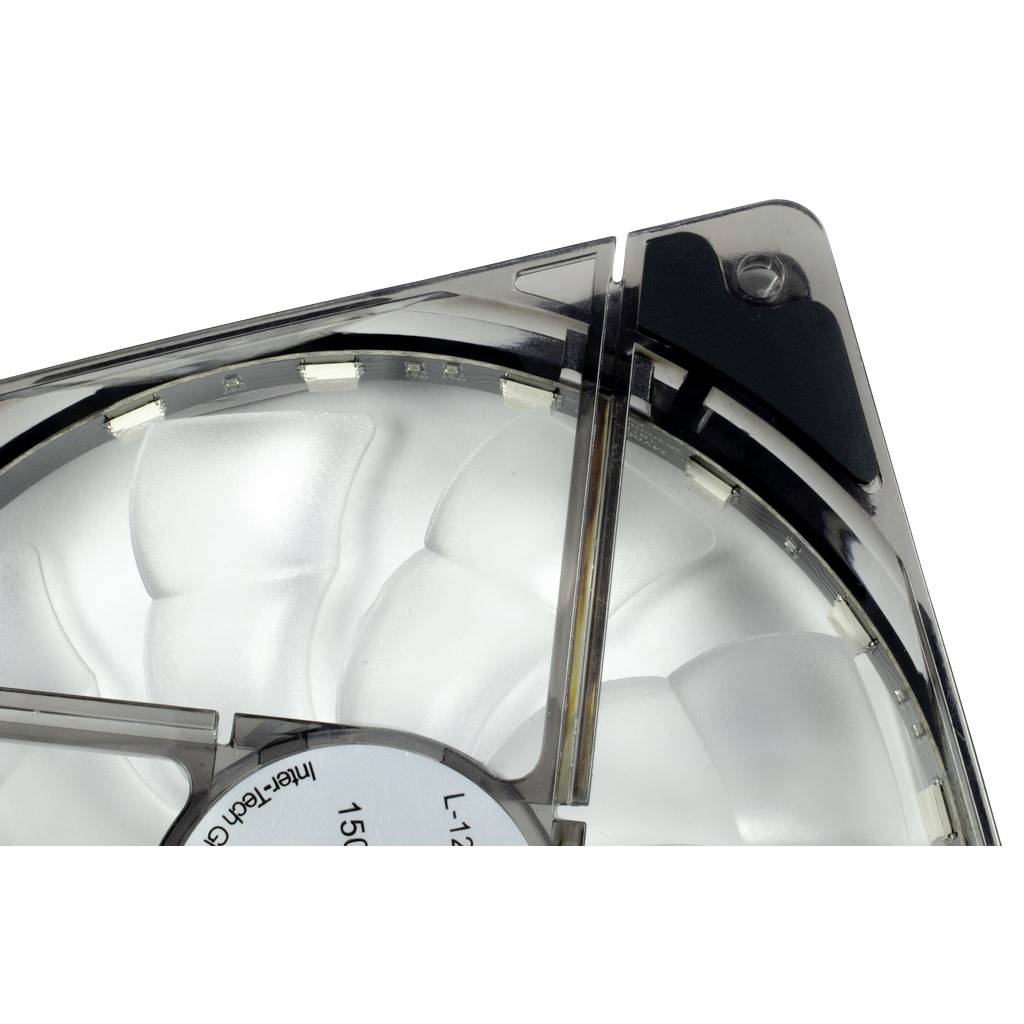 Inter-Tech L12025 PC-Gehäuse-Lüfter RGB (B x H x T) 120 x 120 x 25mm inkl. RGB-Beleuchtungssteuerung