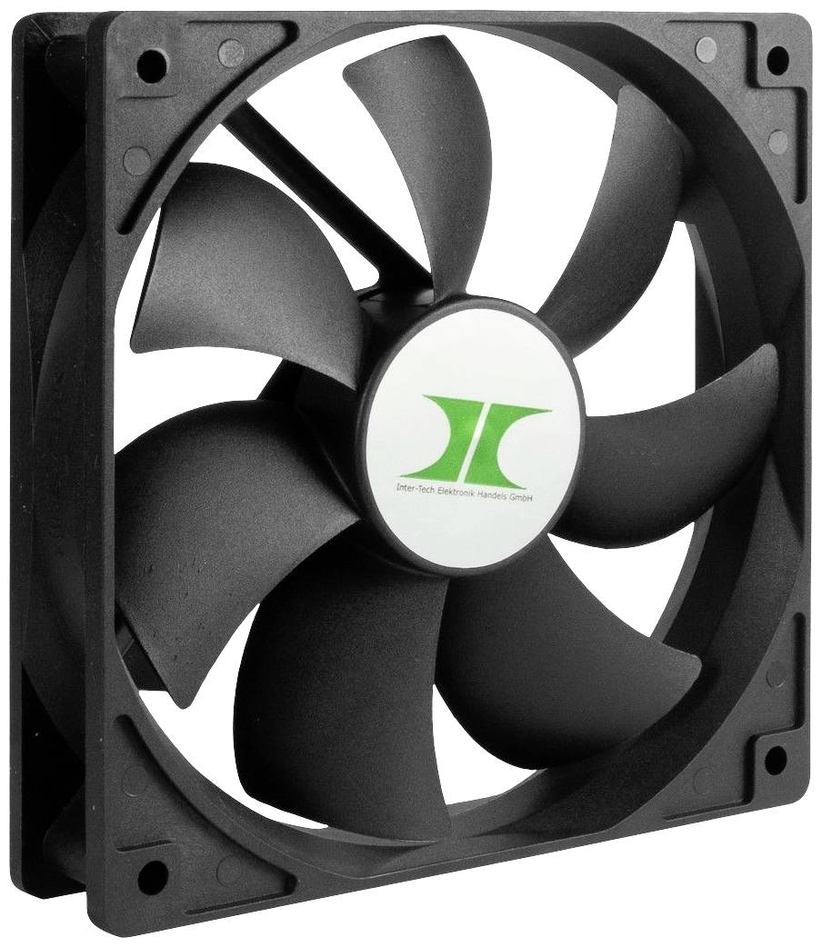 Inter-Tech 88887289 PC-Gehäuse-Lüfter Schwarz (B x H x T) 120 x 25 x 120mm