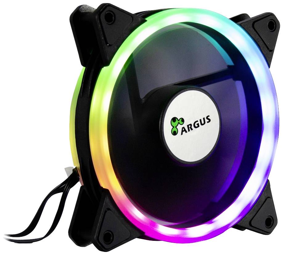 Inter-Tech Argus RS41 PC-Gehäuse-Lüfter Schwarz (B x H x T) 120 x 120 x 25mm inkl. LED-Beleuchtung