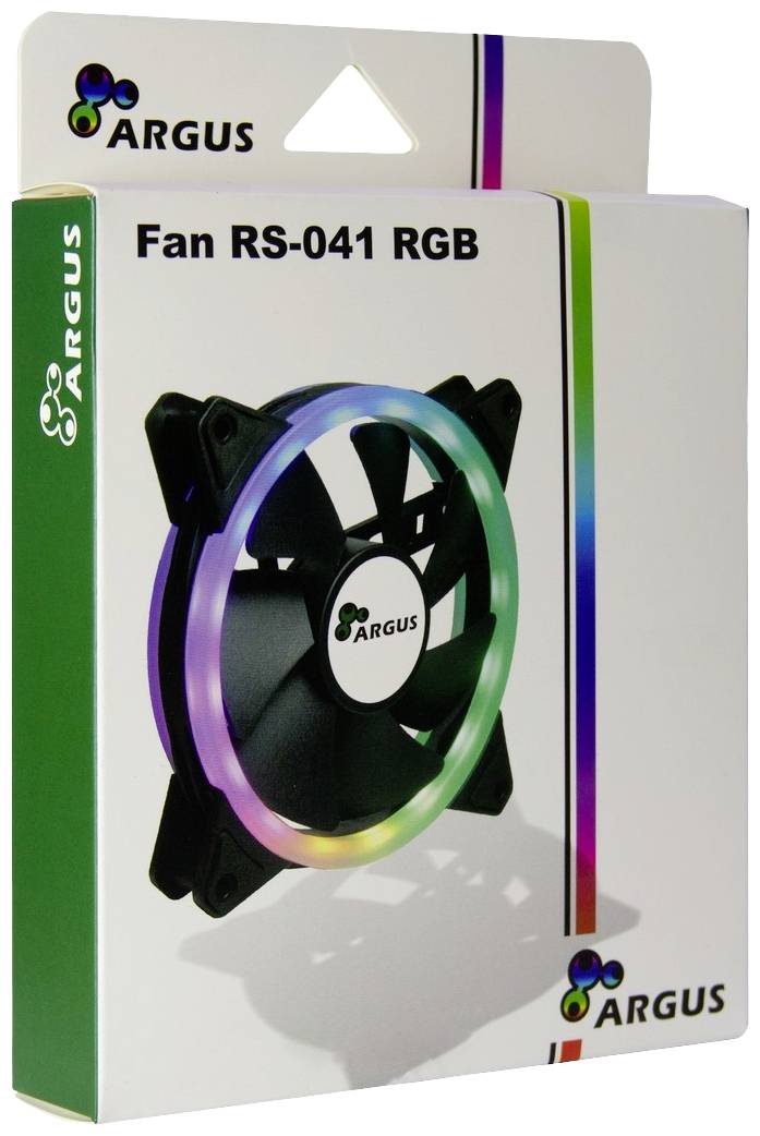Inter-Tech Argus RS41 PC-Gehäuse-Lüfter Schwarz (B x H x T) 120 x 120 x 25mm inkl. LED-Beleuchtung