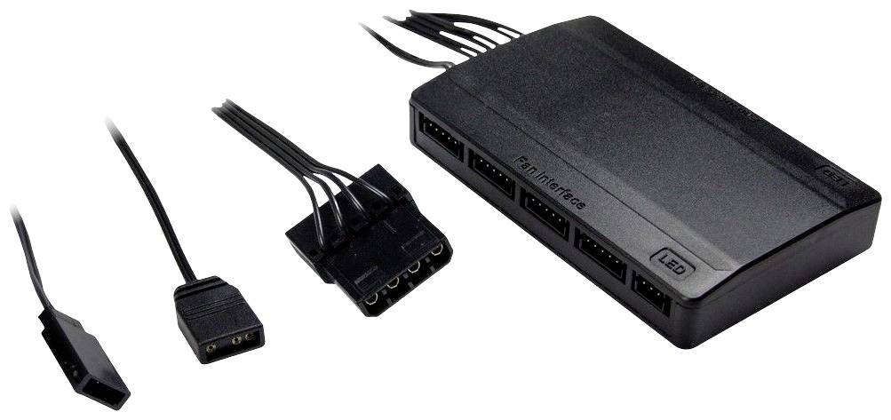 Inter-Tech Argus RS14 PC-Gehäuse-Lüfter Schwarz (B x H x T) 140 x 140 x 25mm inkl. Fernbedienung, inkl. LED-Beleuchtung