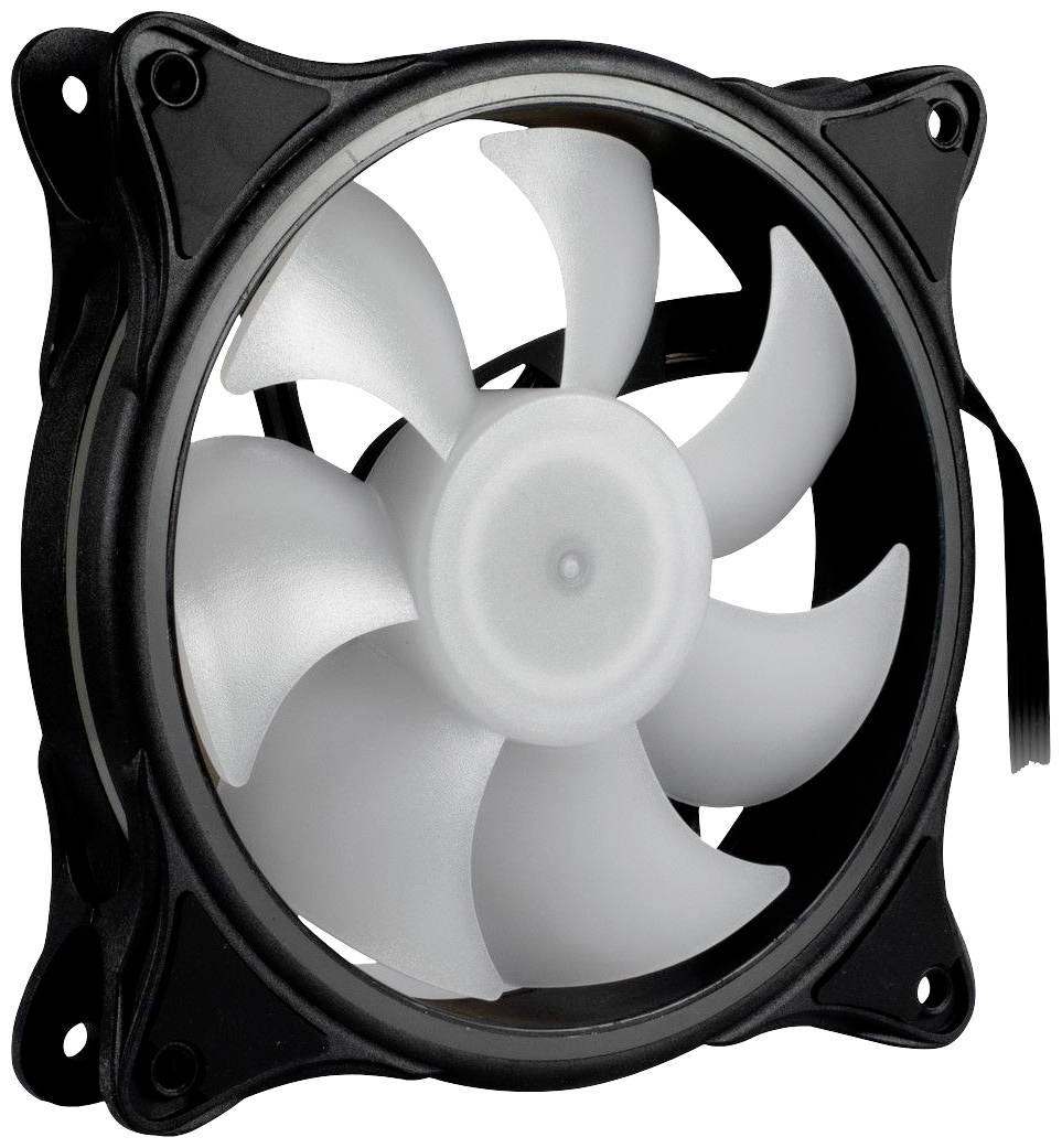 Inter-Tech Argus RS08 PC-Gehäuse-Lüfter Schwarz (B x H x T) 120 x 120 x 25mm inkl. Fernbedienung, inkl. LED-Beleuchtung