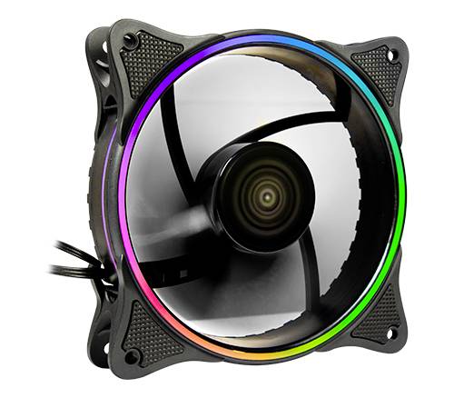 Inter-Tech FX-908B RGB PC-Gehäuse-Lüfter Schwarz inkl. LED-Beleuchtung