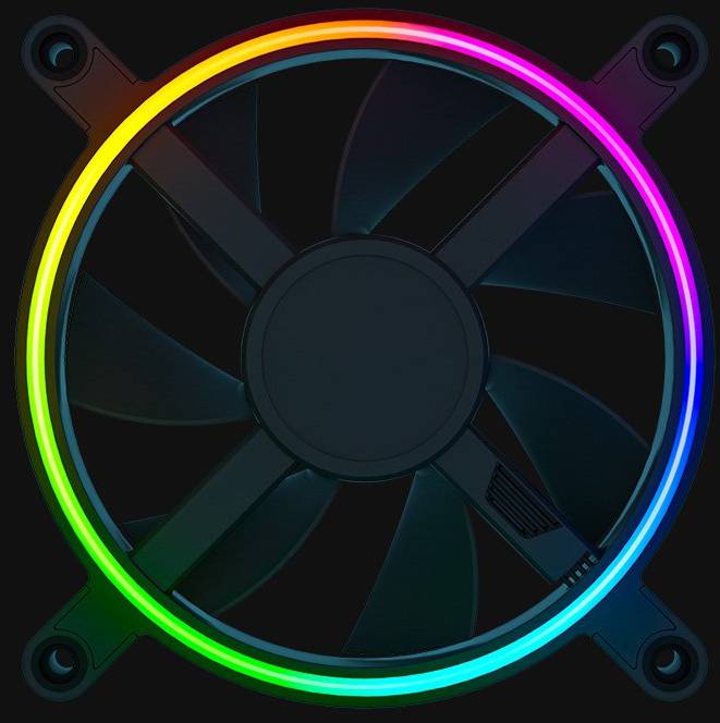 RAZER Kunai Chroma PC-Gehäuse-Lüfter Schwarz (B x H x T) 120 x 120 x 25 mm inkl. LED-Beleuchtung